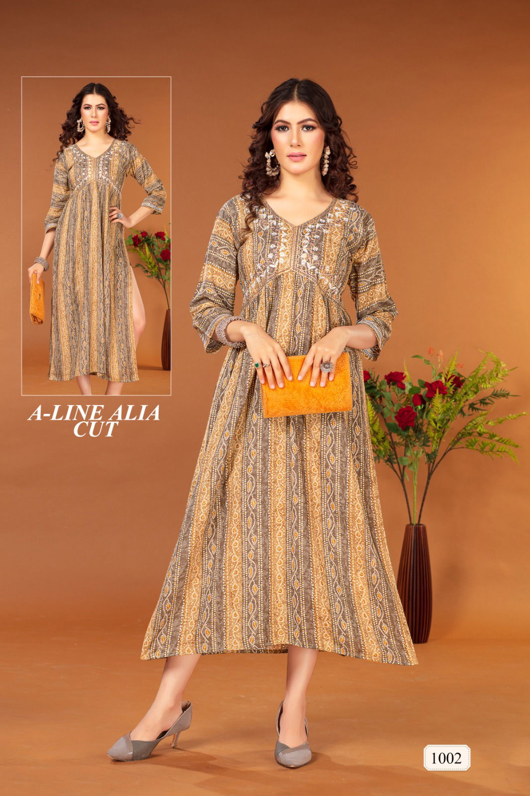 Muskan By Viyaa Aliya Cut Long Printed Kurtis Catalog
